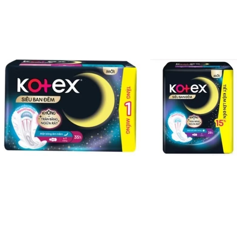 (+3m) Kotex đêm 28cm/32cm/35cm (0404)