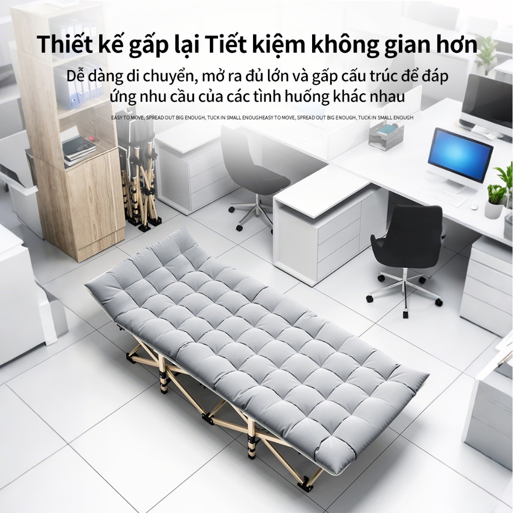 Giường xếp văn phòng, giường xếp văn phòng ngủ trưa gấp gọn 67x190cm, khung thép chắc chắn - FU36G | BigBuy360 - bigbuy360.vn