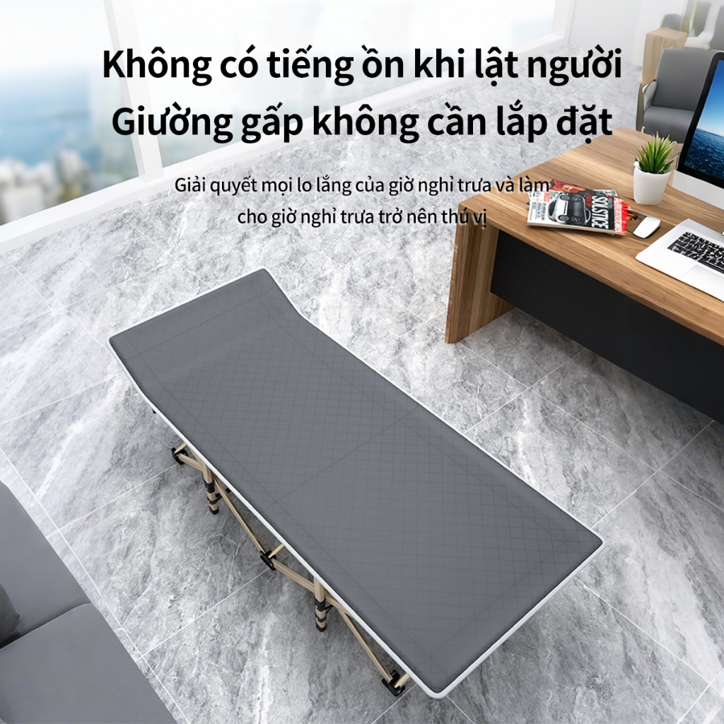 Giường xếp văn phòng, giường xếp văn phòng ngủ trưa gấp gọn 67x190cm, khung thép chắc chắn - FU36G | BigBuy360 - bigbuy360.vn