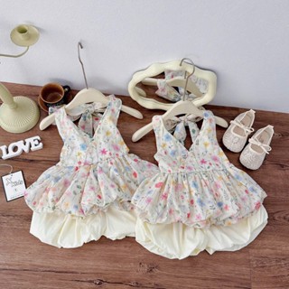 Set Áo Yếm Hoa Xinh + Quần Bí dễ thương cho bé gái 8-25kg Vivi Baby