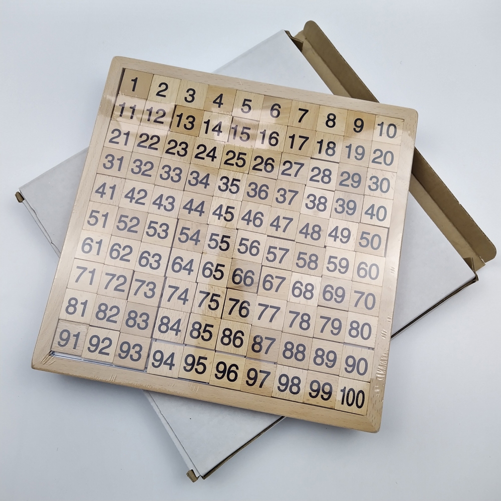 Bảng gỗ số giáo cụ Montessori tập đếm từ 1 đến 100  đồ chơi trẻ em