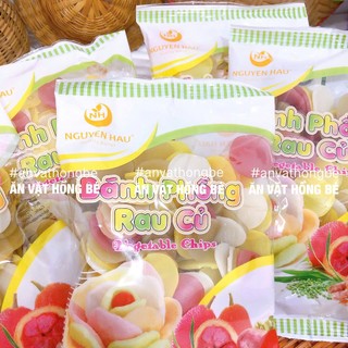 Bánh phồng tôm rau củ Nguyên Hậu (gói 180g), bánh phồng tôm ngũ sắc