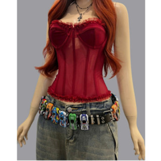 Thắt lưng đan ô tô xe hơi ( MẪU XE NGẪU NHIÊN ) 18-20 xe gài đục lỗ phong cách hiphop y2k