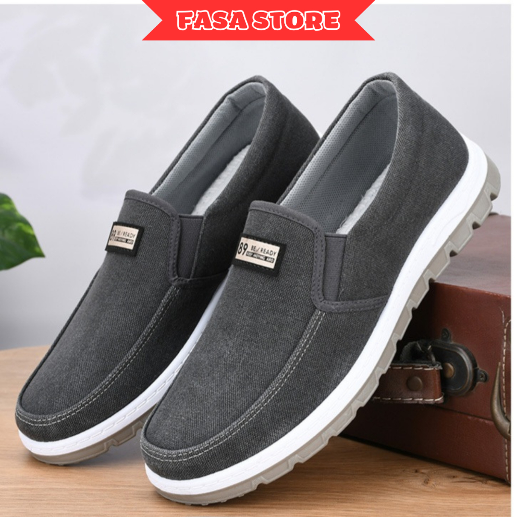 Giày Lười Nam, Giày Vải Nam FASASTORE Siêu Nhẹ, Giày Đi Bộ, Thể Dục Thể Thao Êm, Mềm, Bền Đẹp