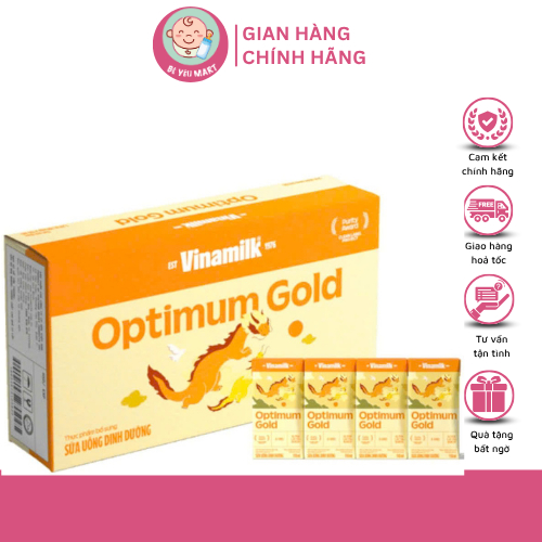 Sữa Pha Sẵn Optimum Gold Vinamilk - Thùng 48 Hộp 110ml/180ml - Chính hãng Vinamilk