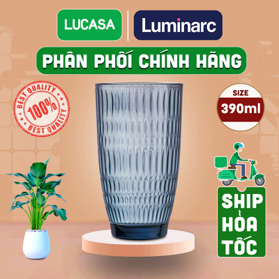 Ly Thủy Tinh Cường Lực Luminarc Ricky Dew Grey 390ml - Ly Cao L8685 | Phân Phối Chính Hãng