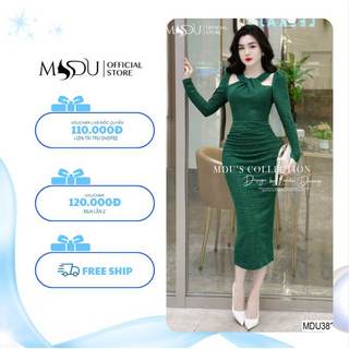 Váy Công Sở MDU3827 Thiết Kế Cổ Váy Cut-Out Cách Điệu Dáng Vy Ôm Body Từ MDU