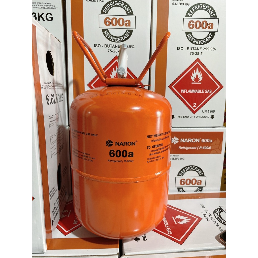 Gas lạnh R600A - Dung môi lạnh R600A  -   R600A (bình 3kg) dùng cho Tủ Lạnh-Tủ Mát  (Chất Lượng Cao)