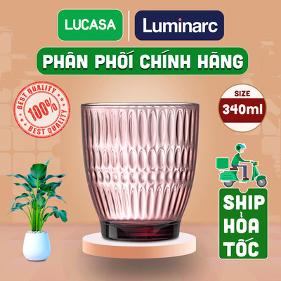 Ly Thủy Tinh Cường Lực Arcoroc Ricky Dew Pink 340ml - Ly Thấp L8690 | Phân Phối Chính Hãng