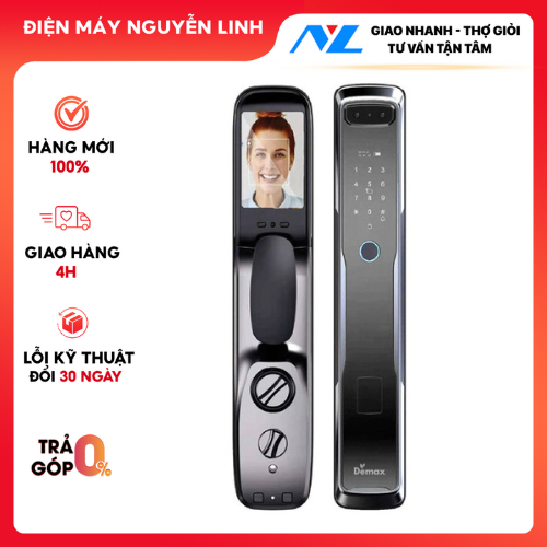 Khóa điện tử màn hình chuông Demax SL899 GC