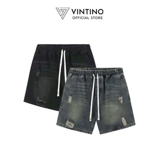 Quần Short Jean VINTINO , Quần Jean Rách Form Năng Động Trẻ Trung Cạp Chun Co Giãn Thoải Mái QSJ04