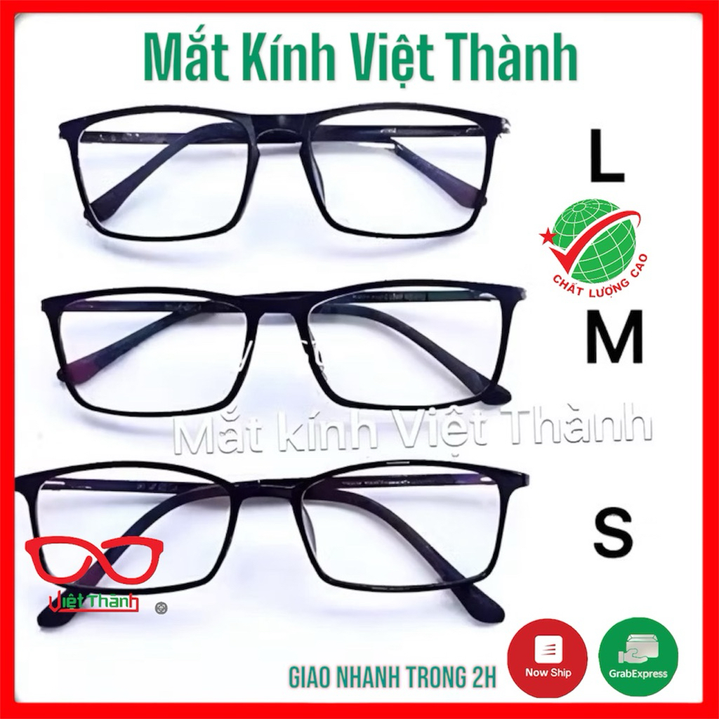 Gọng kính cận nam nữ dẻo đủ size kính gọng dẻo vuông teen loại 2 Mắt Kính Việt Thành A658
