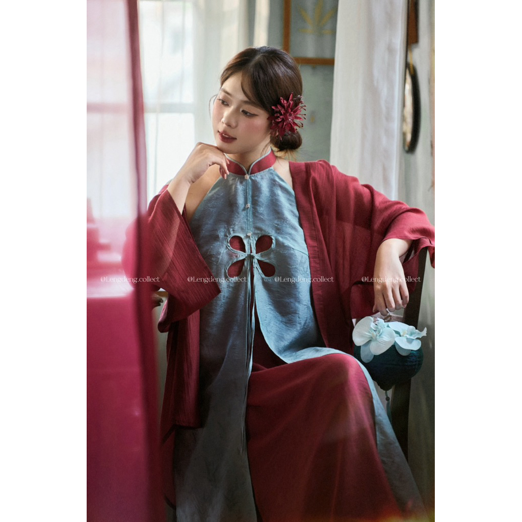 Áo khoác Giấy Dó - Lengdeng.Collect | Áo khoác freesize tơ crepe nhăn Lèng Dèng | BigBuy360 - bigbuy360.vn