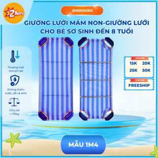 [CÓ RÁP SẴN  ]Giường lưới 3 thanh đỡ cho bé dài 1m4 - Giường lưới mầm non Em Bé Vàng
