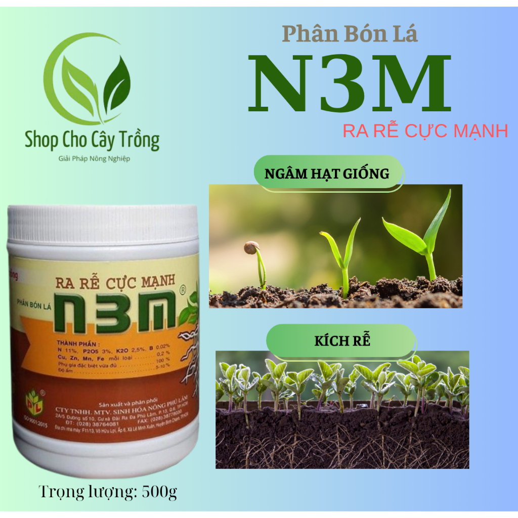 Phân Bón Lá NPK - Kích Thích Ra Rễ N3M - Hũ : 500Gr