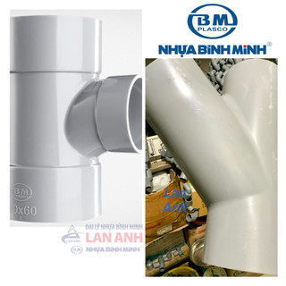  Tê cong- Chữ Y Size 90-114 U-Pvc NHỰA BÌNH MINH. 