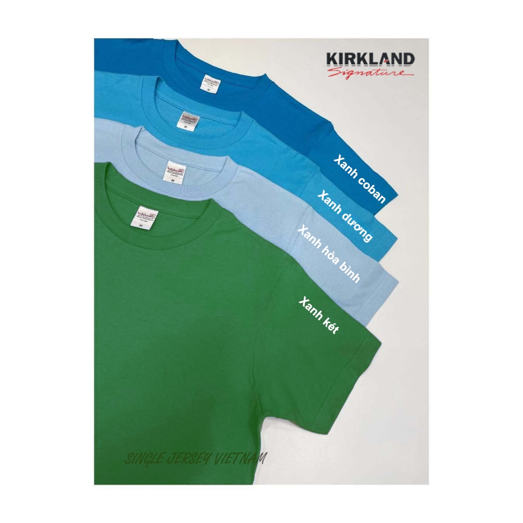 Áo thun Kirkland unisex màu xanh