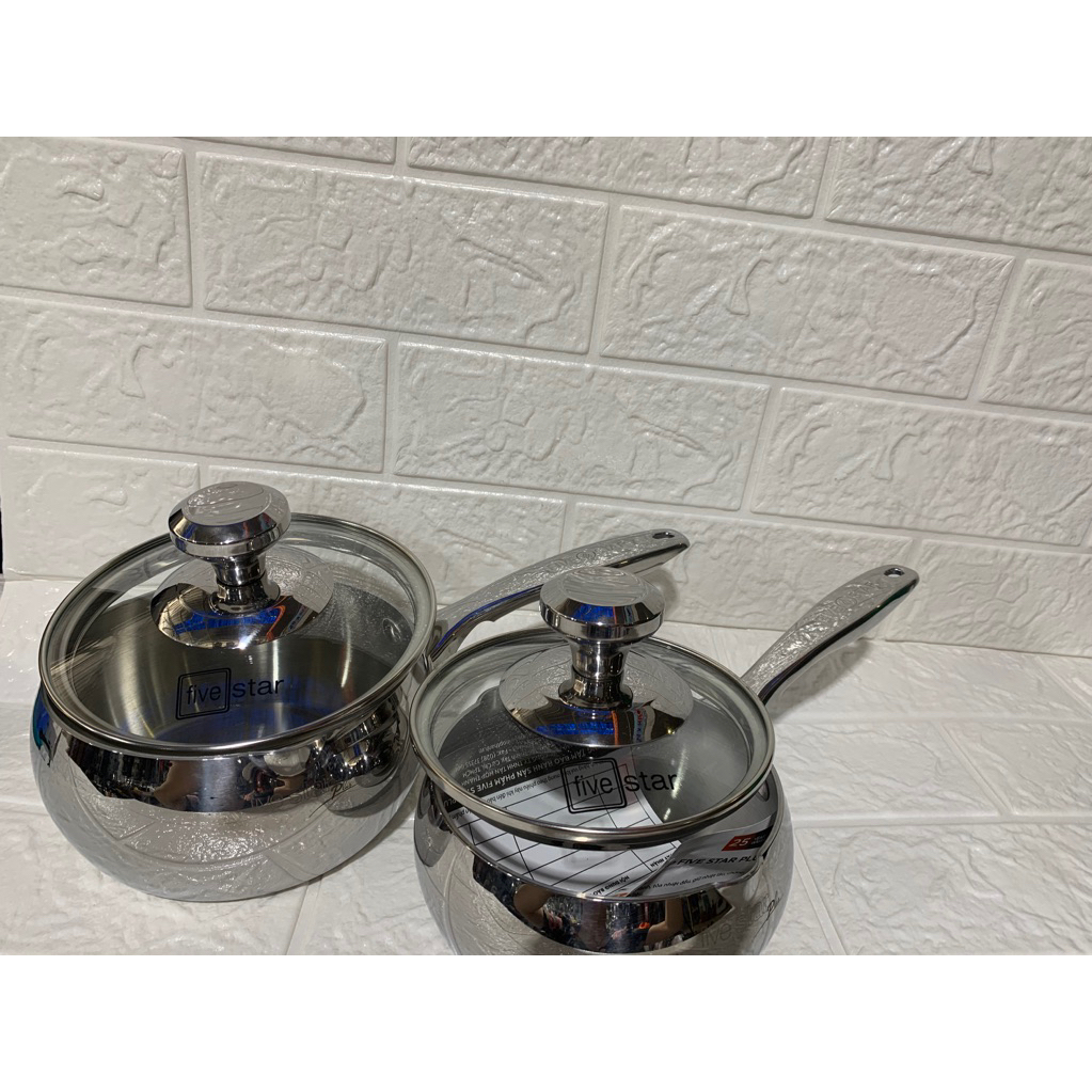 Nồi quánh cháo cho bé inox 304 nguyên khối 12cm và 14cm