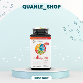 Viên uống đẹp da Collagen Youtheory Biotin 390 viên của mỹ