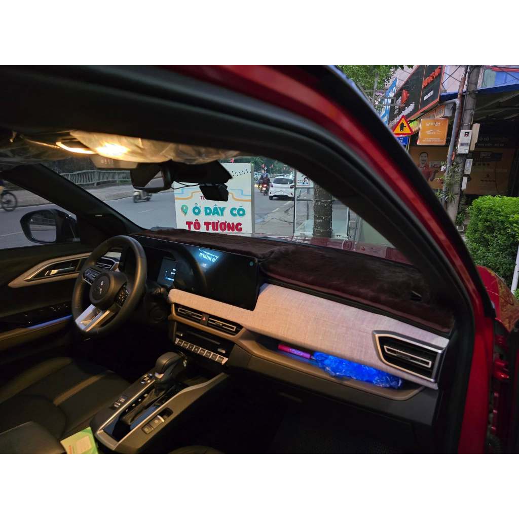 Creta - Thảm Taplo Lông Thỏ - Xe Hyundai Creta -Thảm lông thỏ dầy dặn - chống nóng tốt dễ vệ sinh