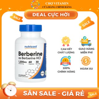 Thực Phẩm Bảo Vệ Sức Khoẻ Nutricost Berberine HCl 1200mg 60 viên