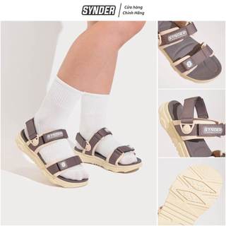  Giày Sandal SYNDER Nam Nữ SD2-T Màu BE NÂU Đế Bằng    TẶNG CHAI VỆ SINH GIÀY   