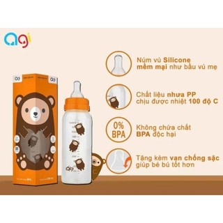 Bình Sữa AGI Cổ Hẹp Cao Cấp 60ml, 140ml, 250ml Cho Bé
