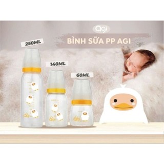 Bình Sữa AGI Cổ Hẹp Cao Cấp 60ml, 140ml, 250ml Cho Bé