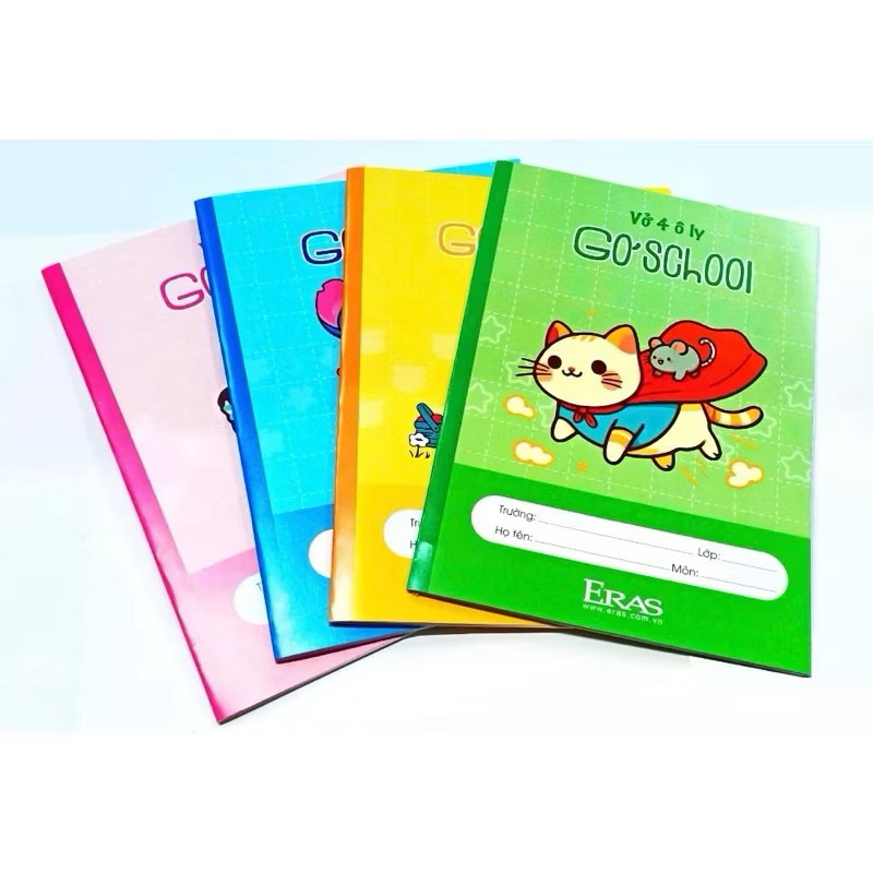Sét 10 quyển vở 4 ô ly 48 trang Eras E790