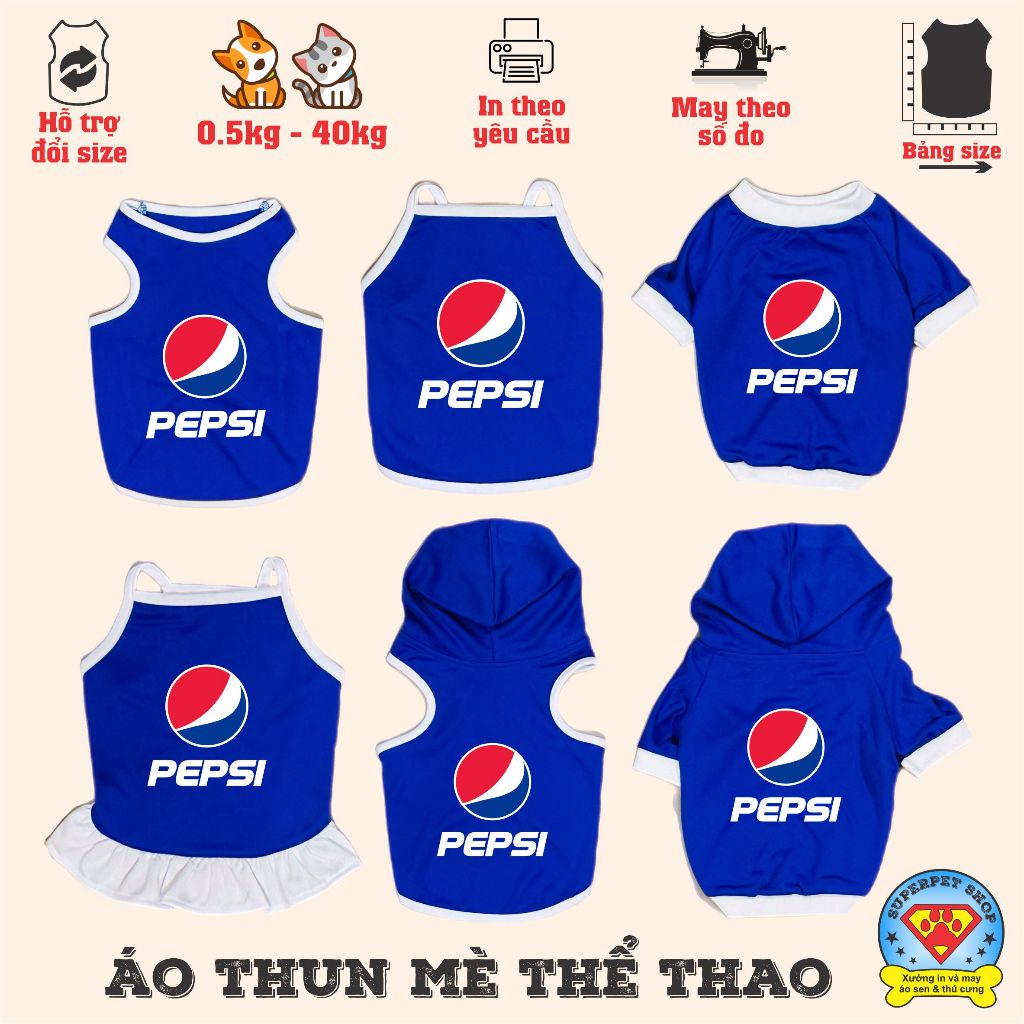 ÁO THÚ CƯNG LOGO PEPSI SIÊU XINH GIÁ RẺ