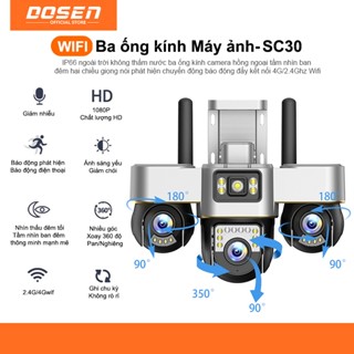Dosen Camera Wifi 3 ống kính SC30 sát Ngoài Trời Không Dây Ip66 Thông Minh chống nước an toàn  Siêu Nét 4G