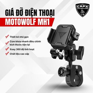  GIÁ ĐỠ ĐIỆN THOẠI MOTOWOLF MH1 CHÍNH HÃNG – GẮN XE MÁY XOAY 360° 