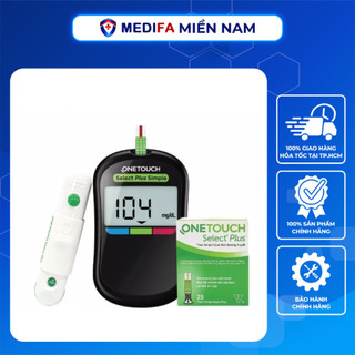 Máy đo đường huyết OneTouch Select Plus Simple, NK chính ngạch, có tem niêm yết và nhãn phụ TV đầy đủ