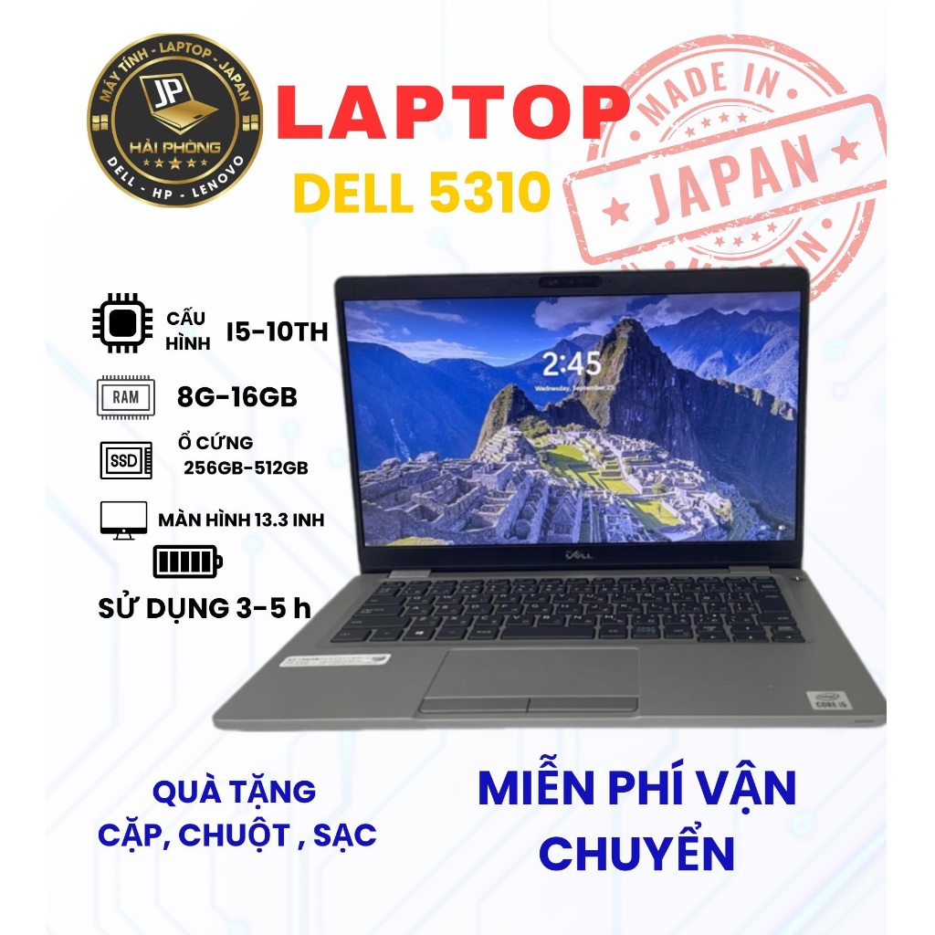 LAPTOP DELL Latitude 5310 i5-10TH, hàng chính hãng chất lượng, LAPTOP nhập khẩu