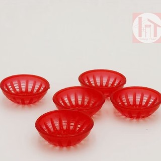 Rổ nhựa tròn tý hon trang trí nhà búp bê roombox