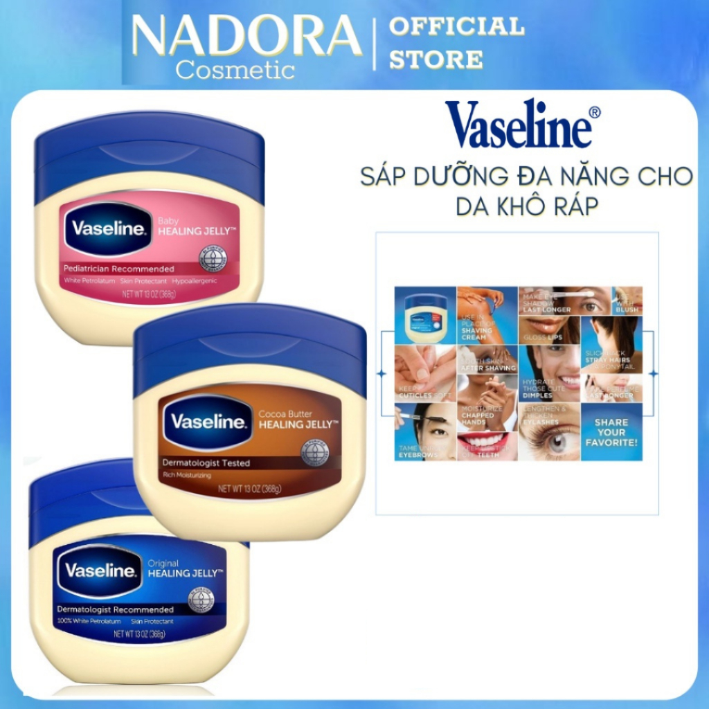 [Trẻ Em + Người Lớn] Sáp Dưỡng Ẩm VASELINE Healing Jelly (368g)