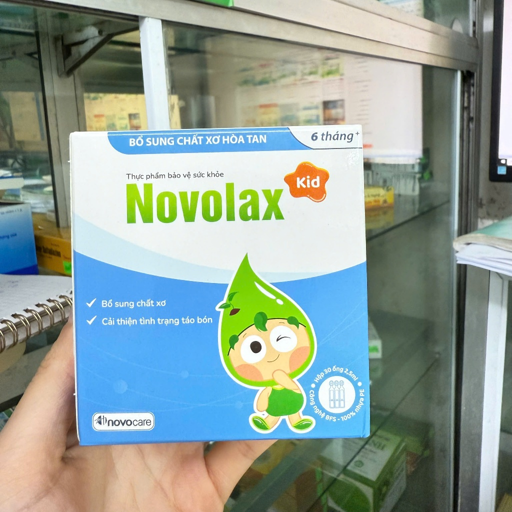 Chất xơ hòa tan cho bé Novocare Novolax Kid, giảm táo bón chuyên biệt cho trẻ từ 6 tháng tuổi