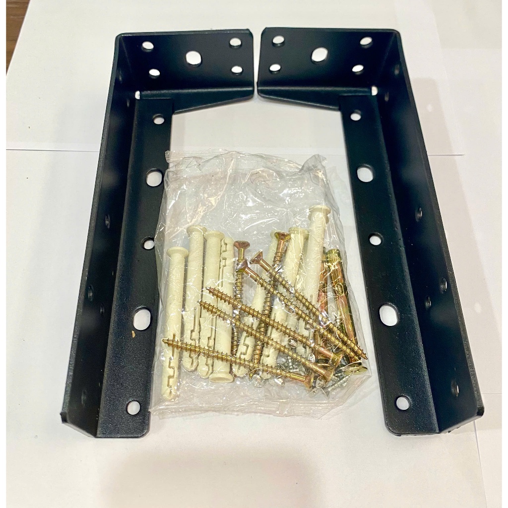 Bas treo kệ tivi lavabo, (Giá 1 đôi l 2 cái), Giá đỡ kệ chữ L tải trọng 350kg, Ke đỡ tủ treo tường