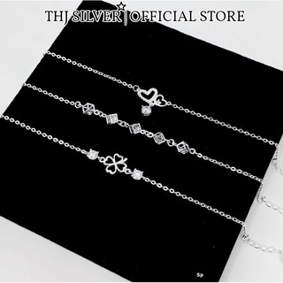  BST Lắc tay nữ THJ   Lắc tay nhỏ xinh nữ tính chuẩn bạc ta - THU HUONG SILVER 