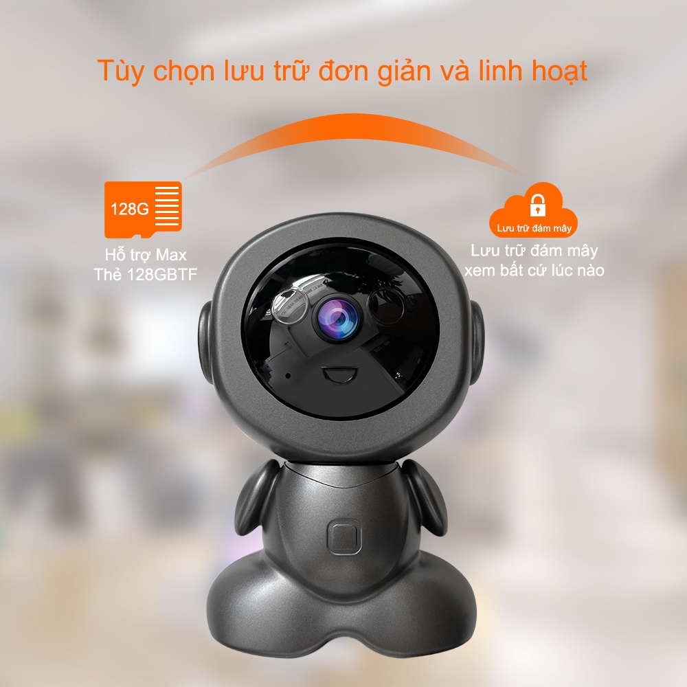 Dosen Người máy CCTV Kết nối WiFi Camera an ninh nhà thông minh IP Camera Baby/Pet/Nanny HD 1080P Ứng dụng V380 Pro | BigBuy360 - bigbuy360.vn