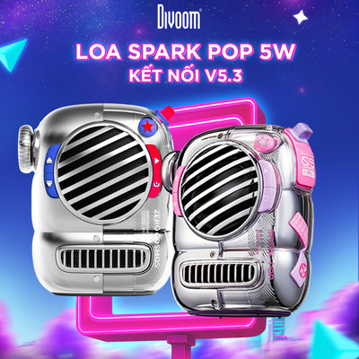 [LIVE] Loa Bluetooth bass mạnh Divoom Spark-Pop, loa nghe nhạc mini cầm tay thiết kế nhỏ gọn - BH 12 tháng 1 đổi 1