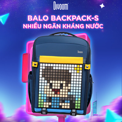 [LIVE] Balo nam nữ Divoom Backpack-S màn hình Led hiển thị pixel art, ngăn chứa laptop 14.5 inch chống sốc, nhiều ngăn