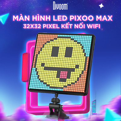 [LIVE] Màn hình Led trang trí Divoom Pixoo Max 32x32, bảng đèn Led kết nối APP + bluetooth hẹn giờ, đếm giờ