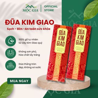 Hộp 10 Đôi Đũa Ăn Mộc Gia Gỗ Kim Giao Tự Nhiên Không Sơn Khắc Chữ 2025 Chịu Nhiệt