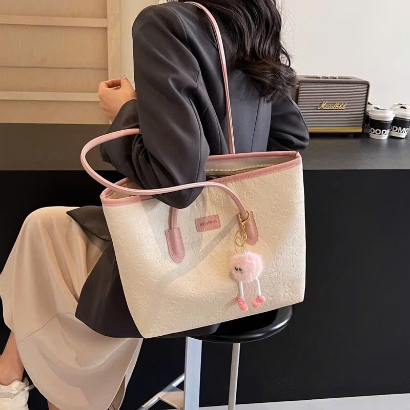 [Tặng Charm] Túi Xách Nữ Tote Cunbag Nổi Hoa Văn Phong Cách Hàn Quốc CUN848 | BigBuy360 - bigbuy360.vn