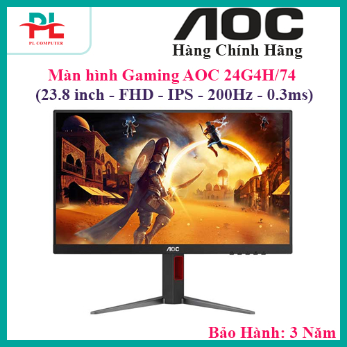 Màn hình Gaming AOC 24G4H/74 (23.8 inch - FHD - IPS - 200Hz - 0.3ms) - Hàng Chính Hãng Bảo Hành 3 Năm | BigBuy360 - bigbuy360.vn