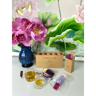 Trà Sen Tây Hồ sấy khô nguyên bông - túi xách 5 bông