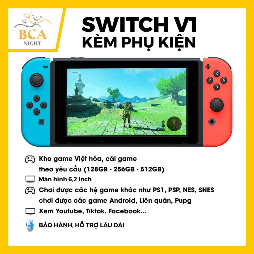 SWITCH V1 { MOD } Kèm phụ kiện đầy đủ, tải game theo yêu cầu