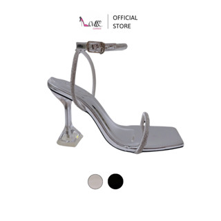 LOVIIECORNER - GIÀY CAO GÓT NỮ ĐI TIỆC - GUỐC CAO GÓT SANDAL QUAI MẢNH ĐÍNH ĐÁ ĐẾ VUÔNG G210311