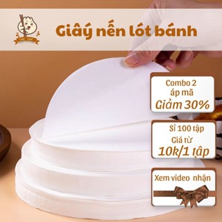 [500 tờ] Giấy nến chống dính hai mặt lót đế bánh bao, pizza, dimsum